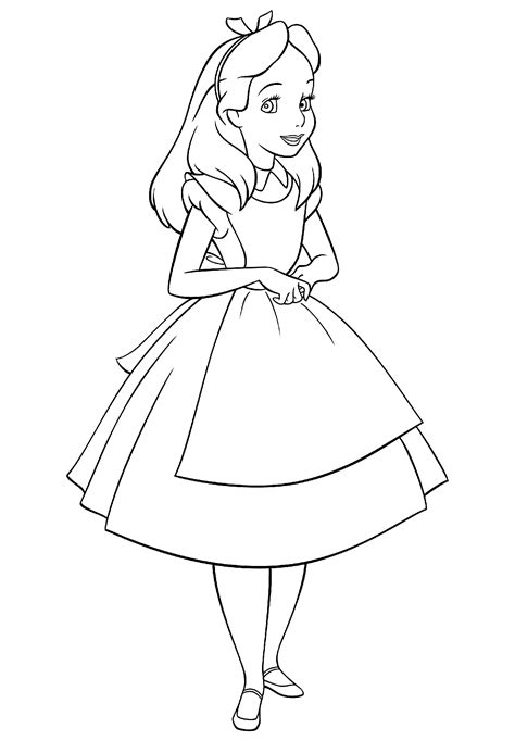 Coloring Page Girl Alice