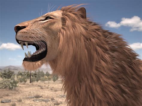 3d Model Lion The King Textured Hair Cgtrader