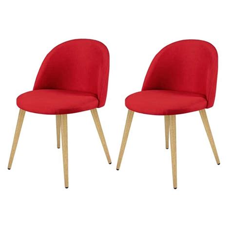 Chaise Cozy rouge (lot de 2)  commandez nos chaises Cozy rouges (lot