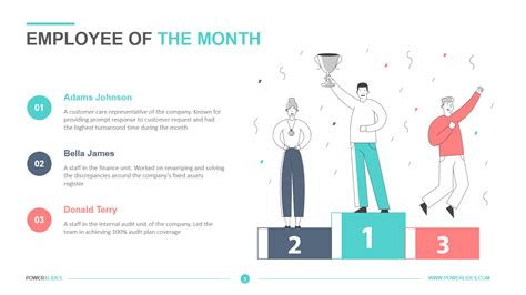 Employee Of The Month Template With Photos And Graphics Download