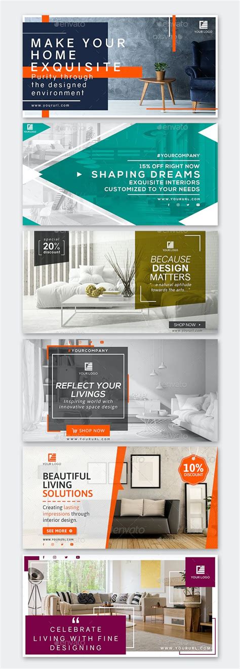 See the ad formats available for facebook, instagram, audience network and messenger. Facebook Interior Design Banners in 2021 | Banner design ...