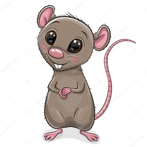 Cute Cartoon Rat Isolated White Background — Stock Vector © Reginast777