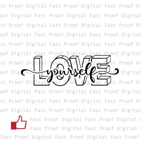 Love Yourself SVG cutting file clipart hand lettered | Etsy