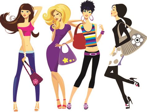 Beautiful Of Fashion Girls Vector Graphic 03 Vector People Free Download