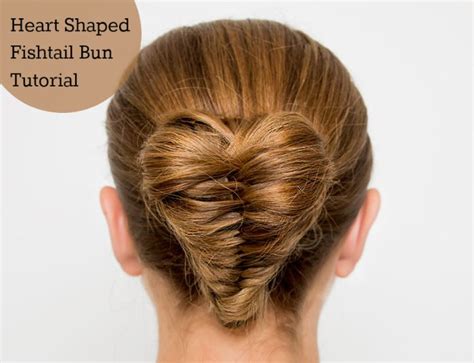 The gorgeous heart braids are ready to take over in 2020. Heart Shaped Fishtail Braid Bun Hair Tutorial Video ...