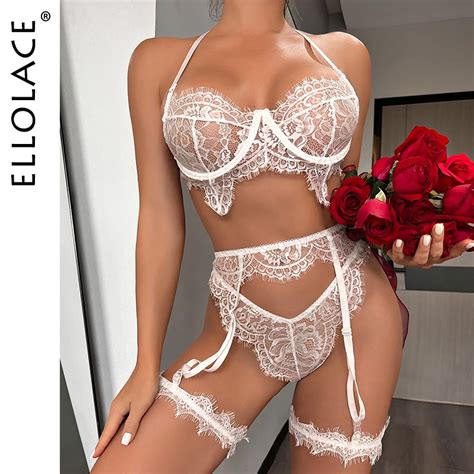 Ellolace Valentine S Day Lingerie Hot Sexy Transparent Bra Without Censorship See Through Lace