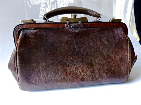 Vintage Victorian Leather Purse Vintage Gladstone Bag Vintage