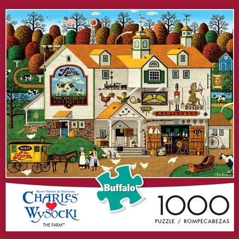 Charles Wysocki Americana Jigsaw Puzzles Checklist Milton Bradley Hasbro Buffalo Games