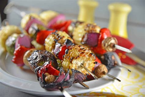 Spicy Honey Vegetable Kabobs How To Grill Vegetables Spicy Honey