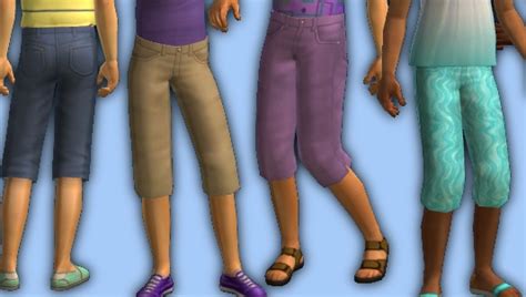 Mod The Sims MESH Capri Pants For Girls Bottoms Only