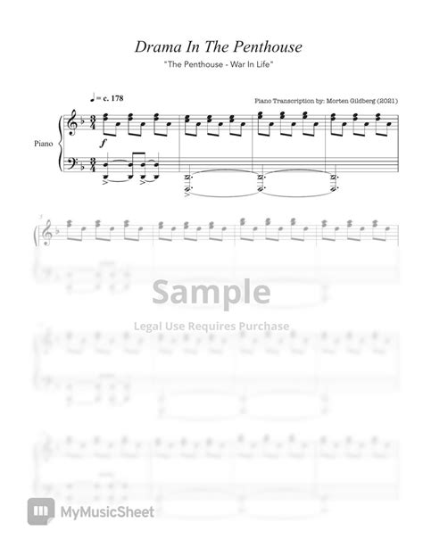 the penthouse 펜트하우스 bgm drama in the penthouse piano arrangement sheets by morten gildberg
