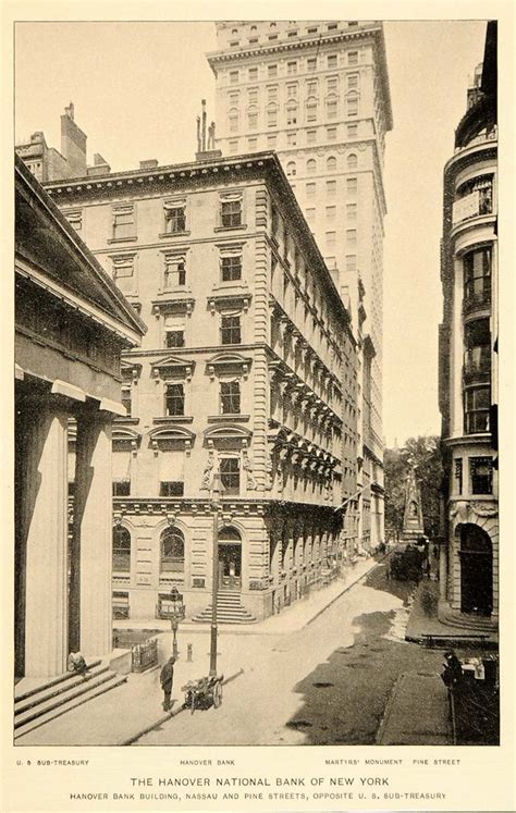 1897 Hanover National Bank Of New York Building Print Original Histori