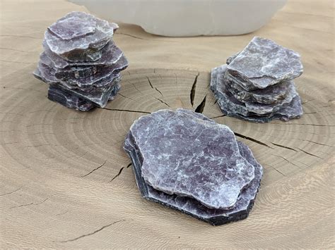 Raw Lepidolite Slab Purple Mica Plate Palm Stone Rock Healing Etsy
