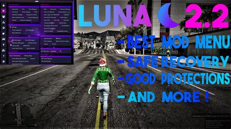 Luna Mod Menu Full Showcase Recovery Gta 5 Online Youtube