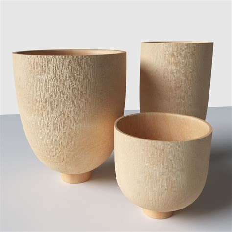 Fashionable furniture and home goods from french retailer & designer la redoute. Wooden vases La Redoute Sato 3D model | CGTrader