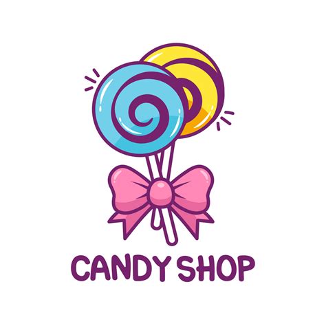 Colorful Candy Shop Concept Logo 6208211 Vector Art At Vecteezy