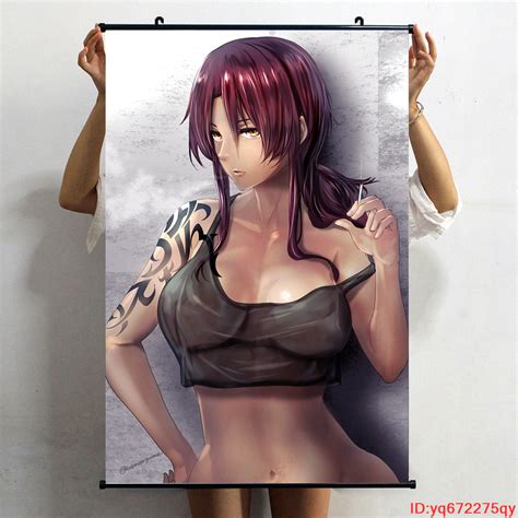 Anime Black Lagoon Revy Sexy Wall Scroll Poster Art Home Decor