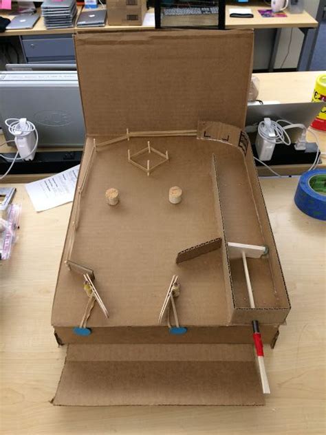 Cardboard Pinball Machine Upgrades Pinball Game Arcade Games Diy Pinball