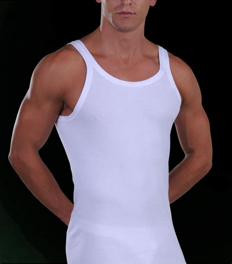Men Underwear Tank Top White Color White Size Xs