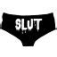 Slut Knickers Vest Twin Set Thong Boy Shorts BBC Cum Slut BDSM Sexy