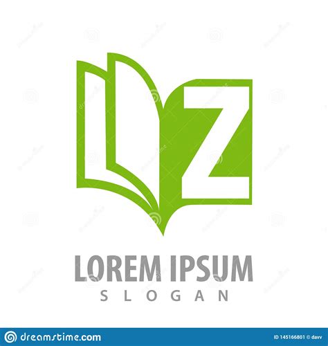 Green Book With Letter Z Logo Concept Design. Symbol ...