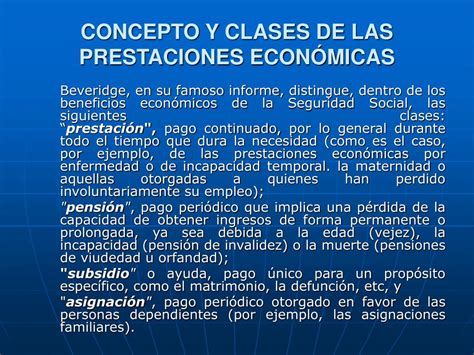 Ppt Las Prestaciones De La Seguridad Social Powerpoint Presentation