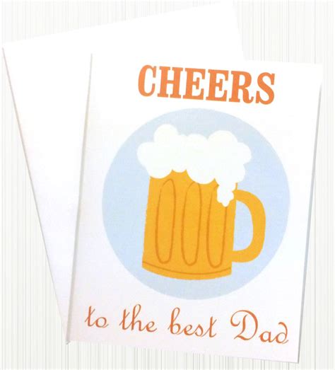 Cheers To The Best Dad Fathers Day Card Funny Fathers Day Greeting