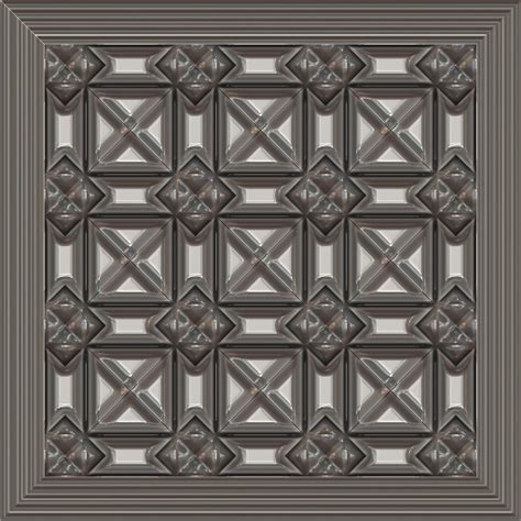 The tin has been cleaned, buffed and sealed on both front and back. Old Fashion Ceiling Tiles - Variation 7