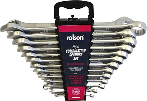 Rolson Pc Combination Spanner Set Amazon Co Uk Diy Tools