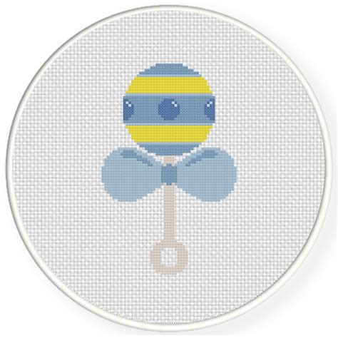 Price and other details may vary based on size and color. Baby Rattle Cross Stitch Pattern - Daily Cross Stitch
