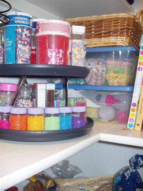 Pantries are useful, but can quickly become messy and unorganized. pantry organization, put cookie sprinkles on a lazy susan | Pantry organization, No pantry ...