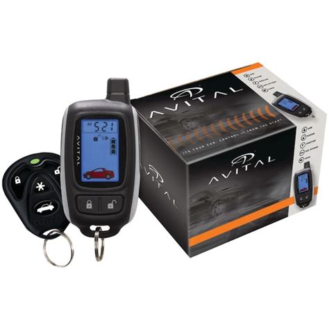 Avital Car Keyless Entry Remote Start System With Security Alarm Black
