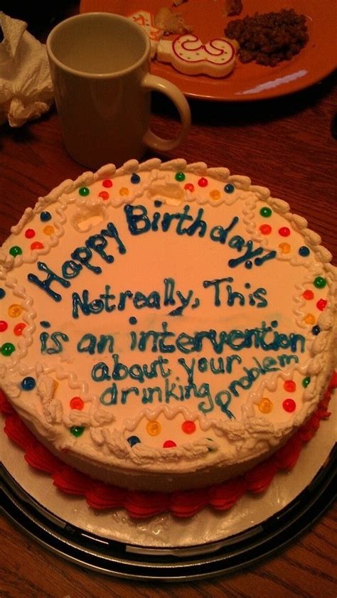 Or, just make a sign that can be attached with a safety pin, or attach some string so that it can hang around their neck. I made my wife a cake with a message for her birthday. : funny
