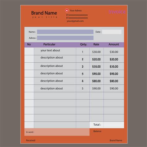 English Cash Memo Design, Money Receipt design, English Language Money