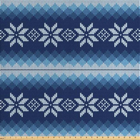 Winter Fabric By The Yard Traditional Scandinavian Needlework Inspired