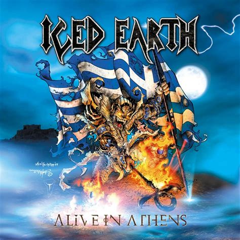Iced Earth Alive In Athens Banner Huge 4x4 Ft Fabric Poster Tapestry