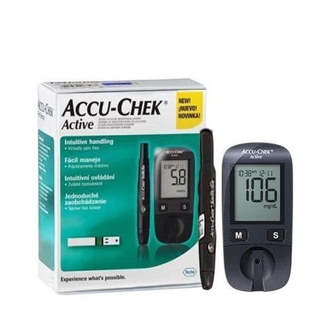 Accu Chek Active Blood Glucose Meter Kit Vial Of Strips Free