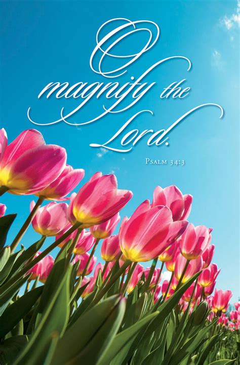 Church Bulletin 11 Inspirationalpraise O Magnify The Lord Pack