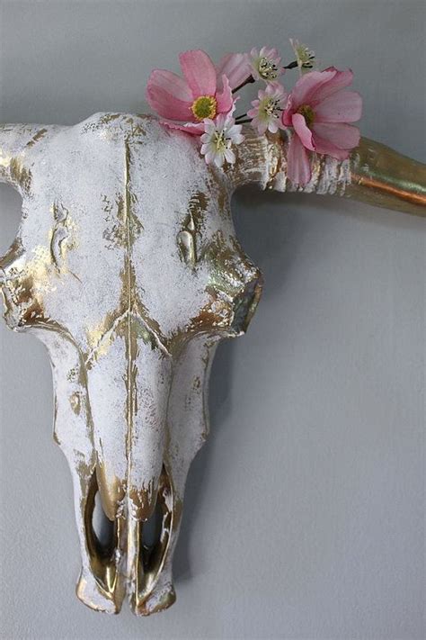 Deer skull decor painted animal skulls cow skull art skull artwork skull painting cow art skull head skull crafts bone crafts. Bull Skull Faux Taxidermy Wall Decor Vintage by ...
