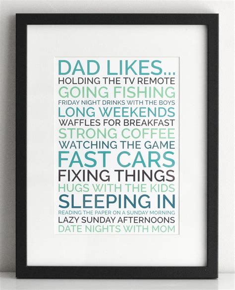 dad likes personalized poster gift