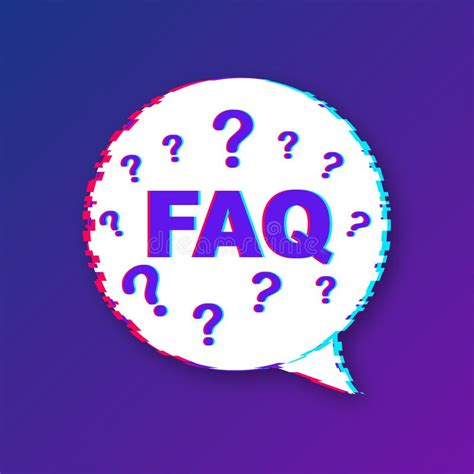 Frequently Asked Questions Faq Banner Glitch Icon Computer With