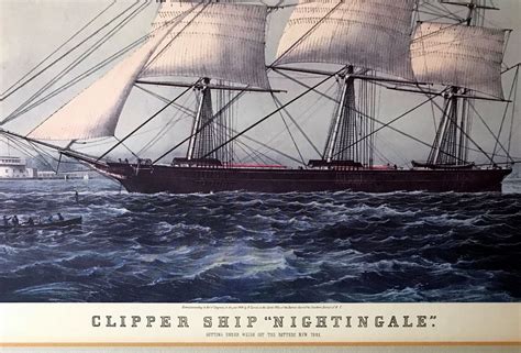 1800s Nightingale Lithograph Clipper Ship Etsy