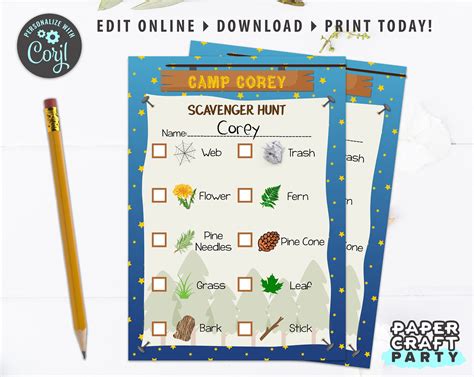 Maybe you would like to learn more about one of these? Scavenger Hunt Printable Lists with Editable Pictures ...