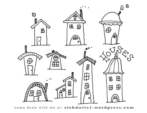 Your custom house portrait will portray the front facade of your home in a unique and charming way. Draw with Rich | Fun step by step cartoon drawings and ...