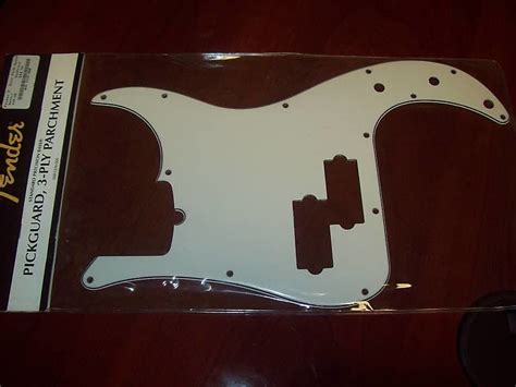 Genuine Fender Pickguard For American P Bass Parchment Reverb