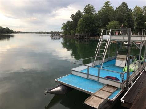 10′ ski locker integrated within center pontoon (5′ ski locker on 23′ model pontoons). Double deck pontoon boat for sale in Nebo, North Carolina ...