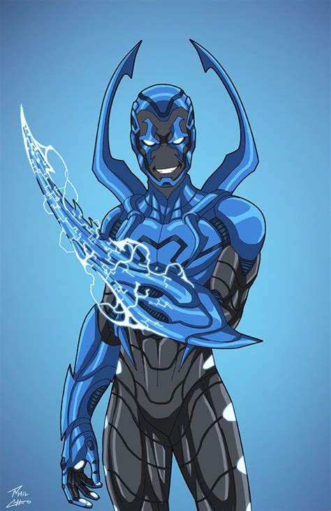 Dc Comics Art Blue Beetle Superhero Art