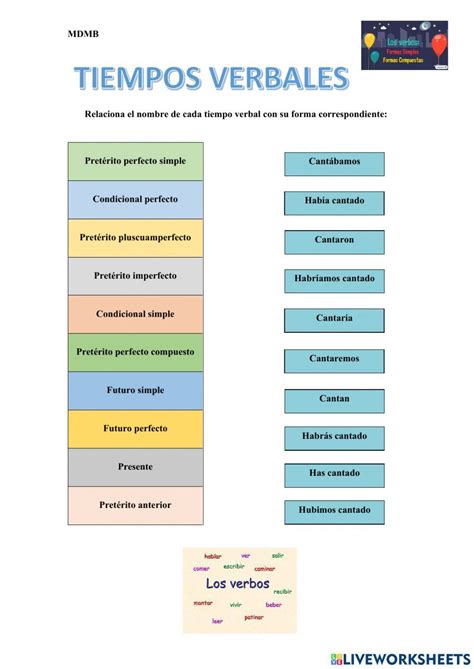 Actividad Online De Los Tiempos Verbales Para Sexto De Primaria Puedes