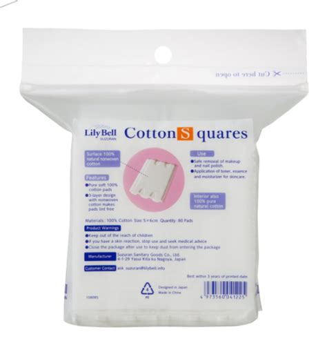 Cotton Pads Squares Suzuran Medical Inc Beautetrade