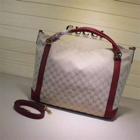 Gucci Miss Gg Canvas Tote 323675 Red